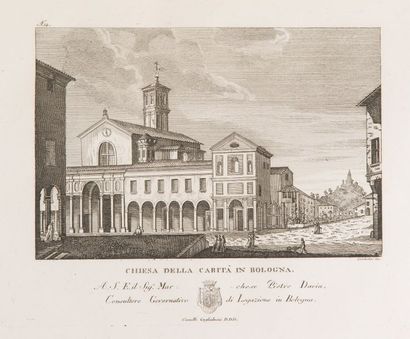 null [BOLOGNE]. [Recueil de vues gravées sur la ville de Bologne]. S.d. (vers 1830)....
