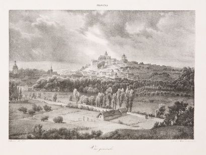 [Alexandre DU SOMMERARD]. Vues de Provins. Paris, Gide; Provins, Lebeau, 1822. In-4,...