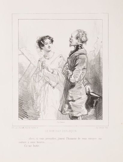 GAVARNI. Oeuvres nouvelles. Paris, Michel Levy, s.d. (1852-1853). Petit in-folio,...
