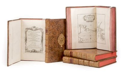 Jacques-Nicolas BELLIN. Le Petit atlas maritime. Recueil de cartes et plans des quatre...