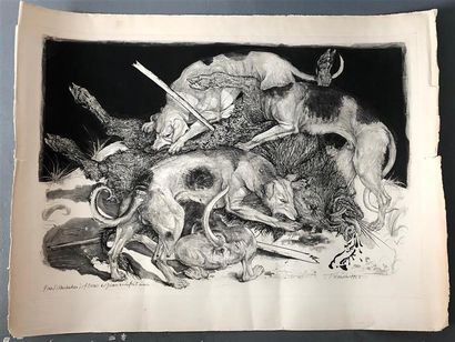 null Pierre-Yves TREMOIS (1921)
Pour l'illustration d'Adonis de Jean de Lafontaine
Lithographie...