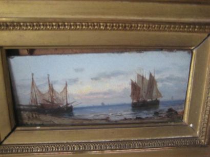 null WILLEMIN (XIXème-XXème)
Paire de peintures sur carton
"Le Havre"
Signée en bas...