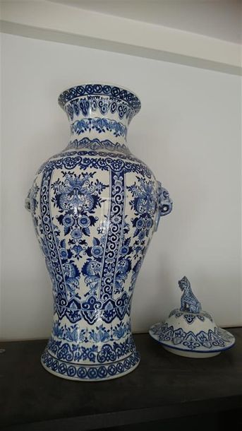 null Vase Delft couvert à décor asiaique (sans fond)