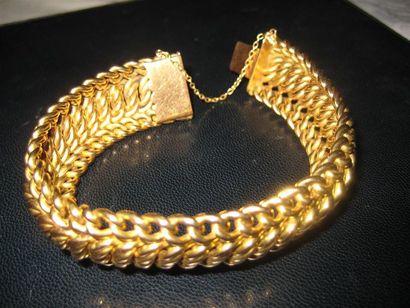 null BRACELET en or jaune 18K (750 millièmes) à maille gourmette double ou simple...