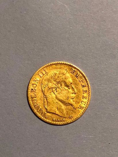 FRANCE 10 francs or, Napoléon III tête laurée,...