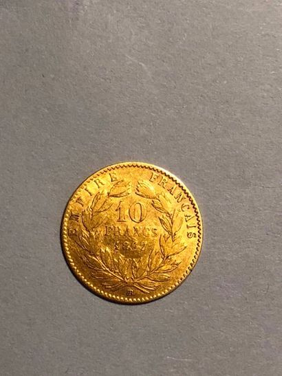 null FRANCE 10 francs or, Napoléon III tête laurée, 1867.
Lot de 1 monnaie d'or....