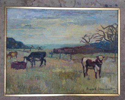 null INNOCENT Franck (1912-1983)
Les vaches à l'abreuvoir
Huile sur toile signée...