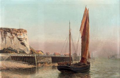 E. BOULARD (XIXe - XXe siècle) Barque de pêche
Huile sur toile.
Signée en bas à gauche.
100...