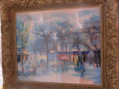 null JAMES Willy (1920-2004)
La place du tertre
Pastel gouache, signée en bas à droite
40...