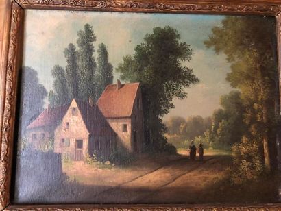 null F.BUISSON
"La promenade"
Huile sur toile
Signée en bas à gauche
23 x 31 cm