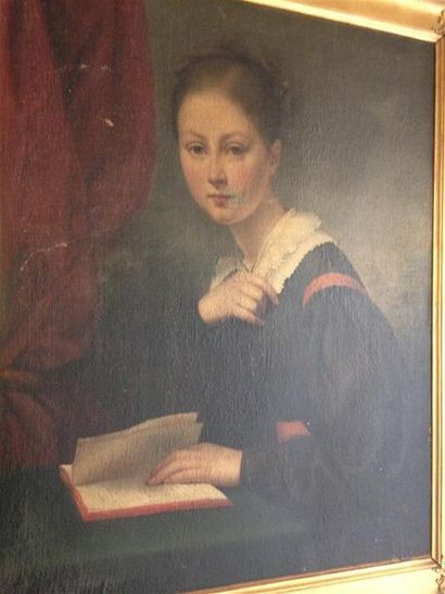 null "La jeune fille à la lecture"
Huile sur toile
80 x 63 cm
(accidents)