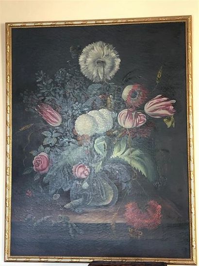 null Dans le goût du XVIIème de siècle 
Bouquet de fleurs 
Grande toile
Huile sur...