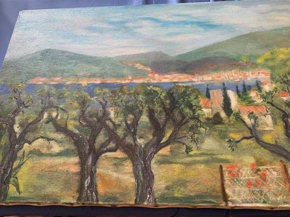 null Quatre huiles sur toile décoratif
Deux Paysages du midi
Vue de Saint Tropez
Nature...