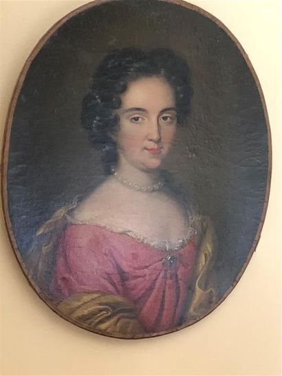 null Ecole FRANCAISE vers 1700
Portrait de femme à la perle
Toile ovale
40 x 31,5...