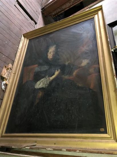 null Portrait de Marie d'Orléans dans un intérieur.
Pastel.
Signature CC en bas vers...