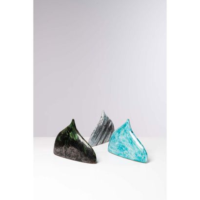  André ALETH-MASSON (1919 - 2009)
Three soliflores
Glazed ceramic 
Models created... Gazette Drouot
