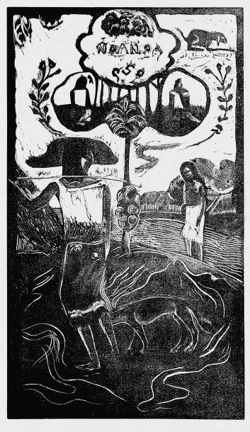 Paul Gauguin Noa Noa. 1893-1894. Gravure sur bois. 355 x 205. G. 17 ; M., K., J.... Gazette Drouot