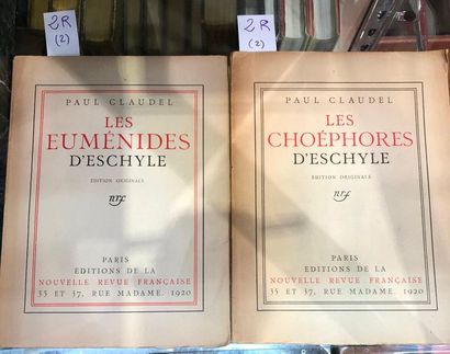null Paul CLAUDEL. 2 éditions originales : Les Choéphores d'Eschyle et Les Euménides...