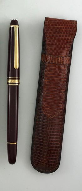 null MONTBLANC Meisterstuck, stylo plume laqué rouge, plume 18K