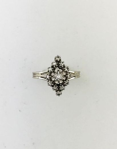 Marquise ring in white gold 750°/°°° and...