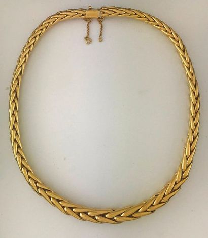 null Collier en or 750°/°°à maillons épis en chute, Poids 40,96g