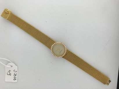 null Bracelet montre bijoux Vacheron Constantin en or 750°/°°, boitier rond, fond...