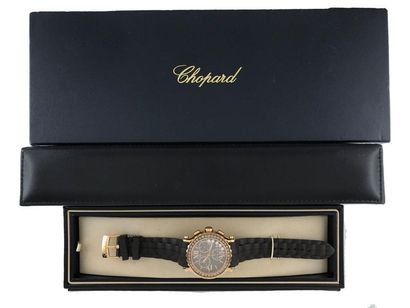 null Bracelet montre Chopard Happy Sport, boitier en or 750°/°° cadran brun à chiffres...