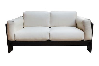 null Tobia and Afra Scarpa: 2-seater sofa model Bastiano 

Rosewood and nude leather

Ed....