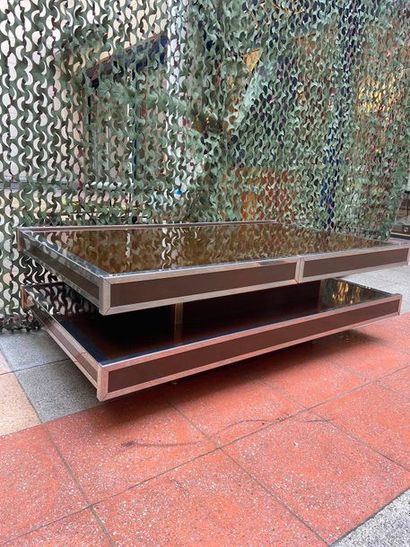 null Willy RIZZO (in the taste of): Coffee table
lacquered steel
Circa 1974
D:70...
