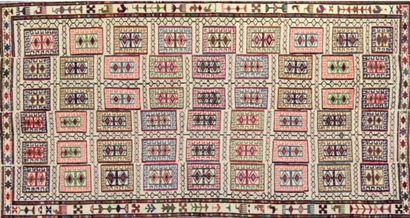 null Original Kilim Sumak Azerbaijan. Circa 1985. Technical features: Crochet and...