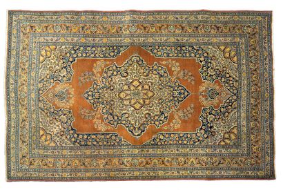 null TABRIZ carpet woven in the famous workshop of the Master weaver DJAFFER (Persia),...