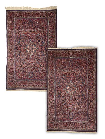 null Pair of fine carpets KACHAN (Iran), 2nd third of the 20th century. Technical...