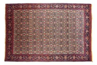 null Fine SENNEH carpet on golden silk chains (Persia), late 19th century. Technical...