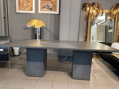 null Francesco Passaniti - Table de salle à manger / bureau Béton ciré massif gris...
