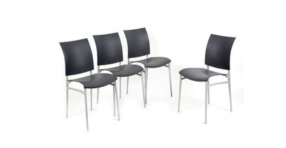 null Philippe STARCK (XX)

Four chairs in grey metal and grey composite material...