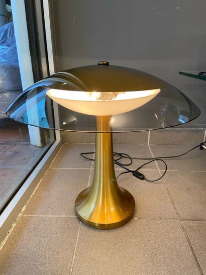 null Parasol" desk lamp - Stilux 

Brushed aluminium and plexiglass 

Stilux edition...