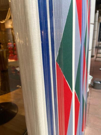 null Silk-screen print on canvas - fabric strip "Ulysse" models - Sonia DELAUNAY...