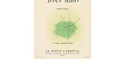null Lithographic poster of exhibition Juan MIRO

 Maegh Editor,

 Le Point Crdinal,...