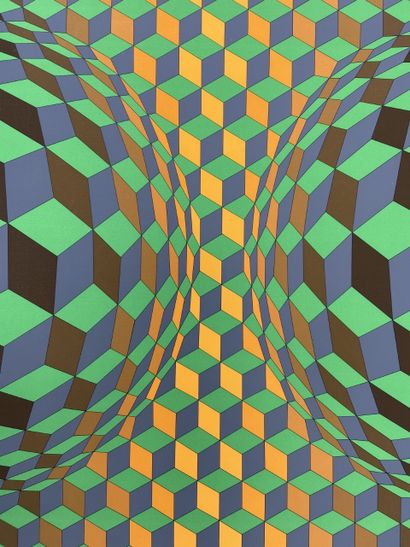 null Vasarely - Kinetic 3 

Serigraph signed lower right 

Vasarely Foundation numbered...