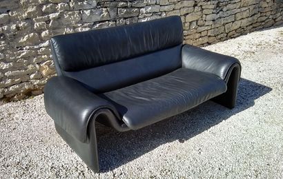 null De Sede DS2011/12 : black leather sofa

Circa 2000

Backs individually removable....