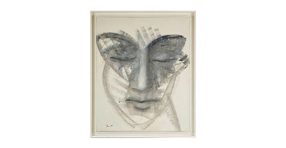 null Alain ROTHSTEIN (XX) Portrait, , Acrylic on canvas signed and dated lower left...