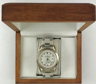 null Stainless steel Vuillemin Regnier watchband, date window at 3 o'clock, bracelet...