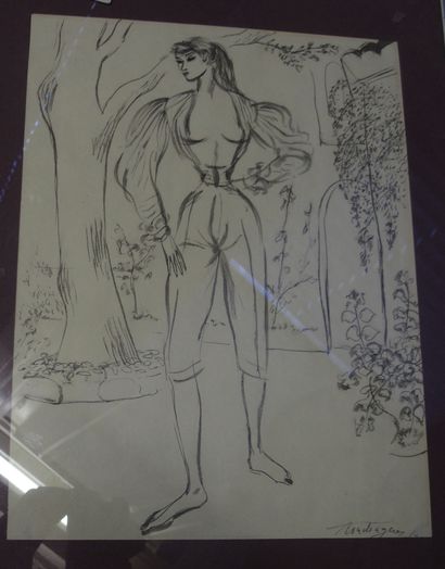 null Louis TOUCHAGUES (1893-1974)

Jeune femme dans un jardin

Aquarelle signée en...