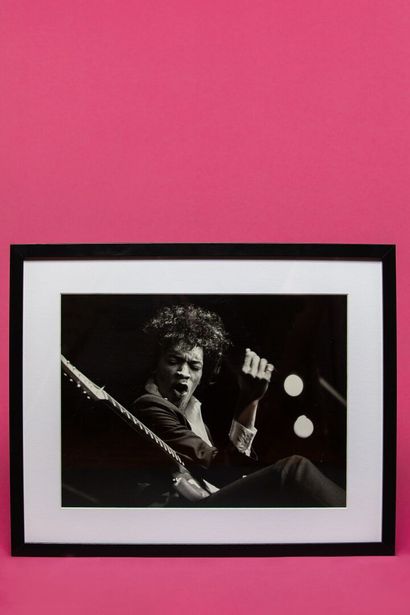 Jean Pierre LELOIR (1931-2010), Jimi Hendrix, Tirage argentique Jean Pierre LELOIR...