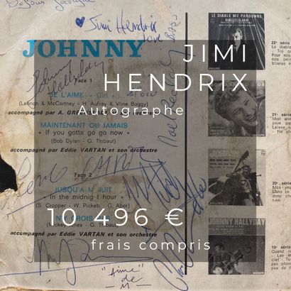 ENSEMBLE D'AUTOGRAPHES du Jimi Hendrix Experience - 14 octobre 1966 Six Autographes...