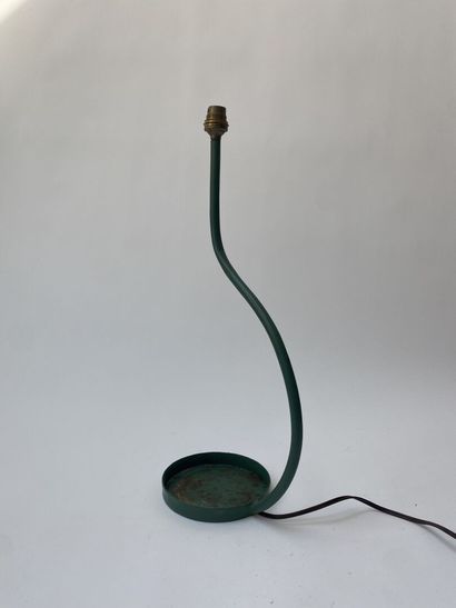LAMPE en métal laqué vert