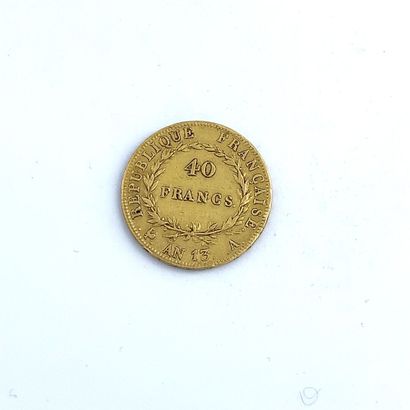 UNE PIÈCE DE 40 francs OR 40 Francs, an 13

Poids: 12.86 g.