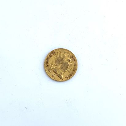 UNE PIÈCE DE 20 fcs OR 20 Francs, Louis XVIII, buste nu, 1818.

Poids : 6,42 g.