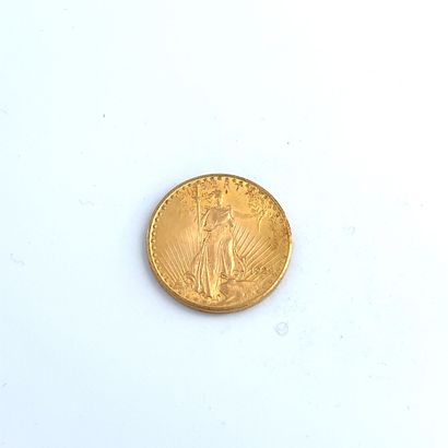 Une pièce de 20 dollars or 20 dollars, Saint Gaudens, 1924

Poids : 33.49 g.