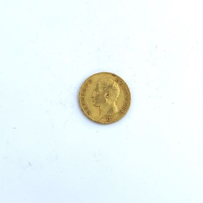 UNE PIÈCE DE 20 fcs OR 20 Francs Napoléon Empereur Tête Nue 1806

Poids : 6.41 g...
